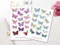 Preview: Colorful Butterflies Sticker Set